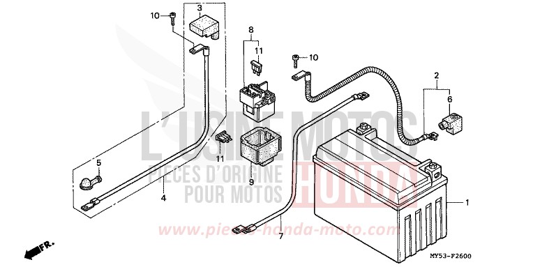BATTERIE von CB1300 Super Bold'or ABS SEYCHEL NIGHT BLUE (PB186) von 1994